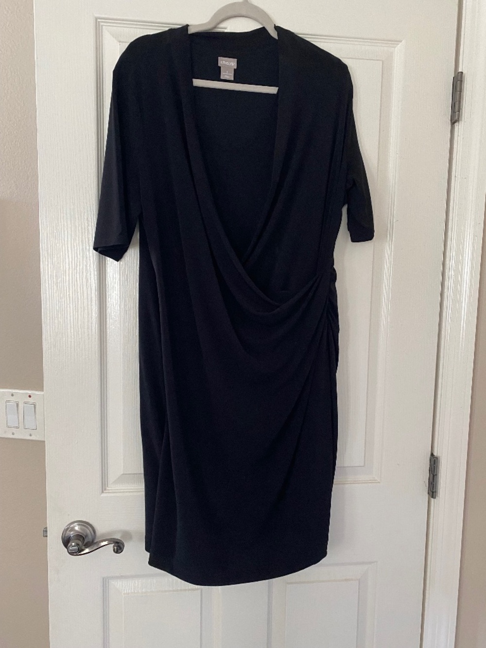 Chico’s Black Draped Dress